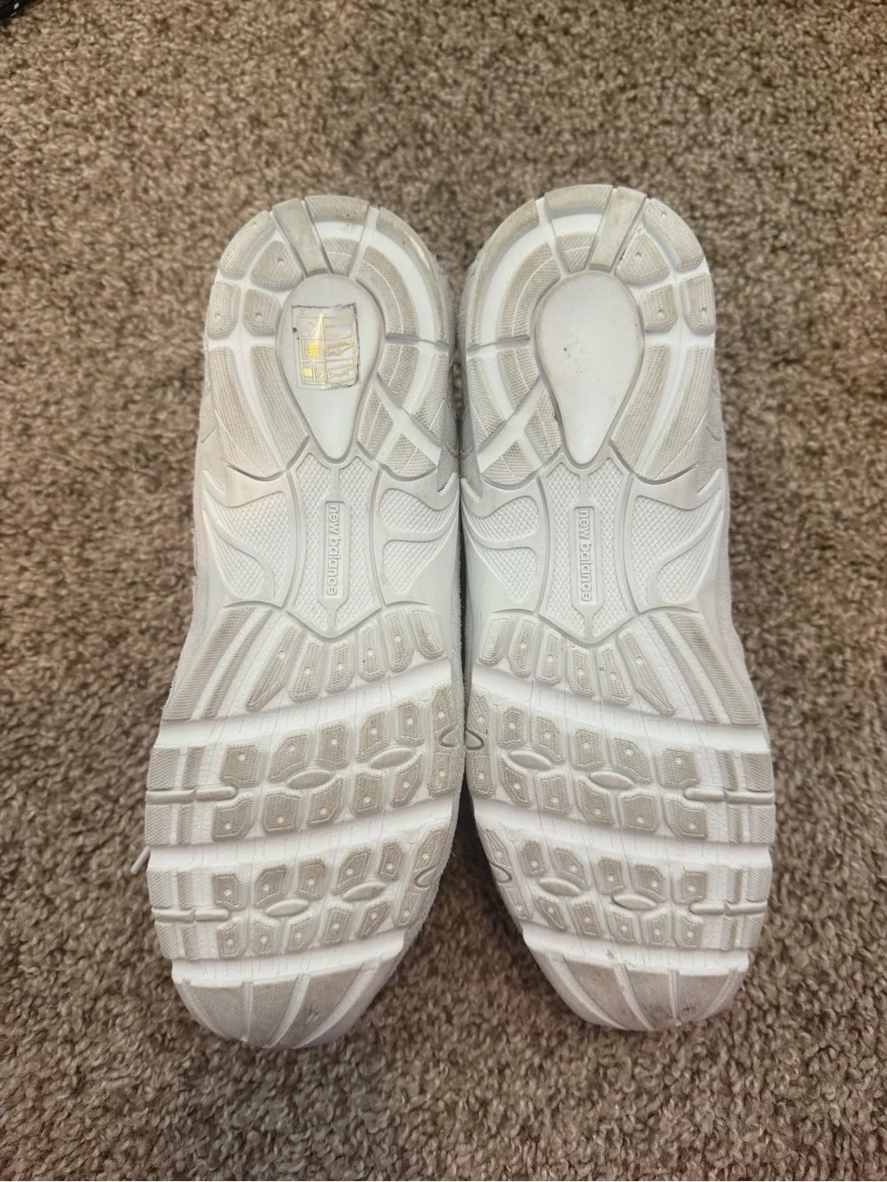 Authentic Miu Miu x new balance White Mesh and Suede Sneakers with Navy laces